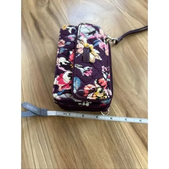 Vera Bradley RFID All In One Crossbody Wristlet in Indiana Rose Quilted Floral - Picture 9 of 11